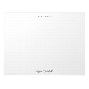 Dotted   Your Name Minimalist Magnetic Notepad