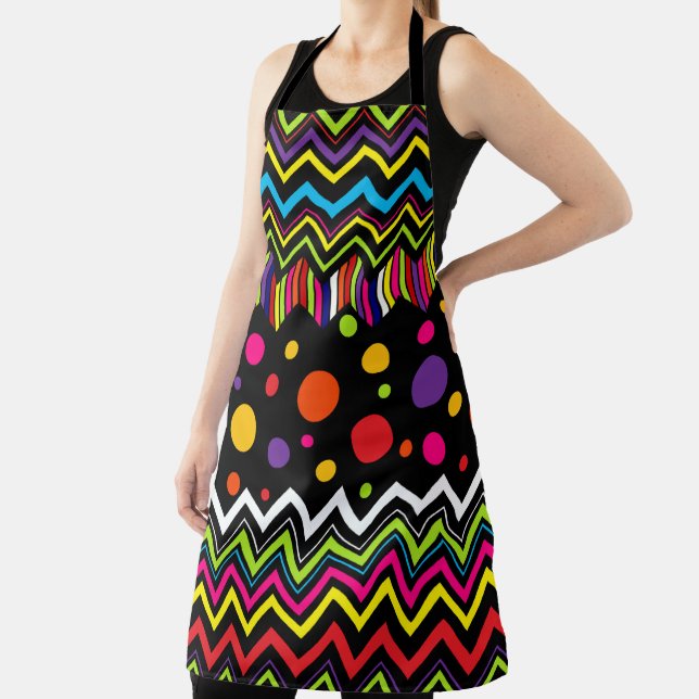 Dotted ZigZag Stripe Apron (Insitu)