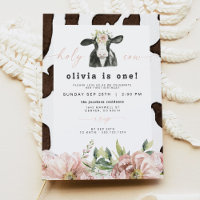 DOTTIE Holy Cow Cute Floral Farm 1st Birthday