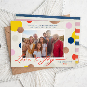 Dottie Love and Joy Family Photo Holiday Card