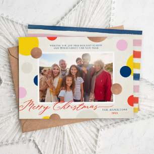 Dottie Merry Christmas Family Photo Holiday Card