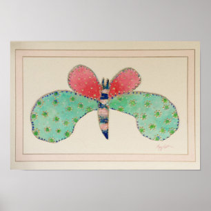 Dotto Butterfly with French Mat Print