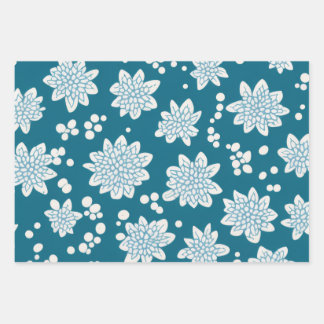 Dotty Blooms Wrapping Paper Sheet
