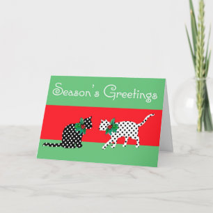 Dotty Cats Christmas Card