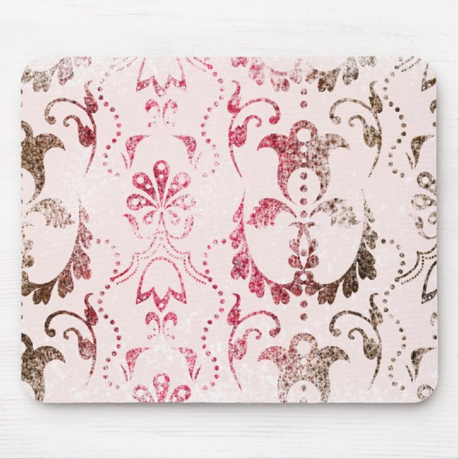 Dotty Damask Mouse Pad (Front)