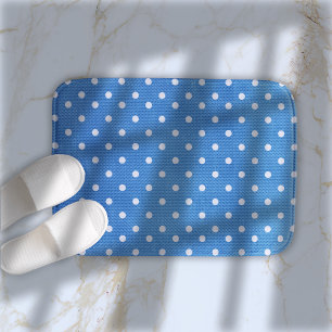 Dotty Delight Blue Bath Mat