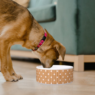 Dotty Delight Orange Pet Bowl