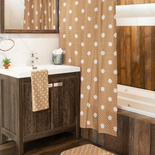 Dotty Delight Orange Shower Curtain