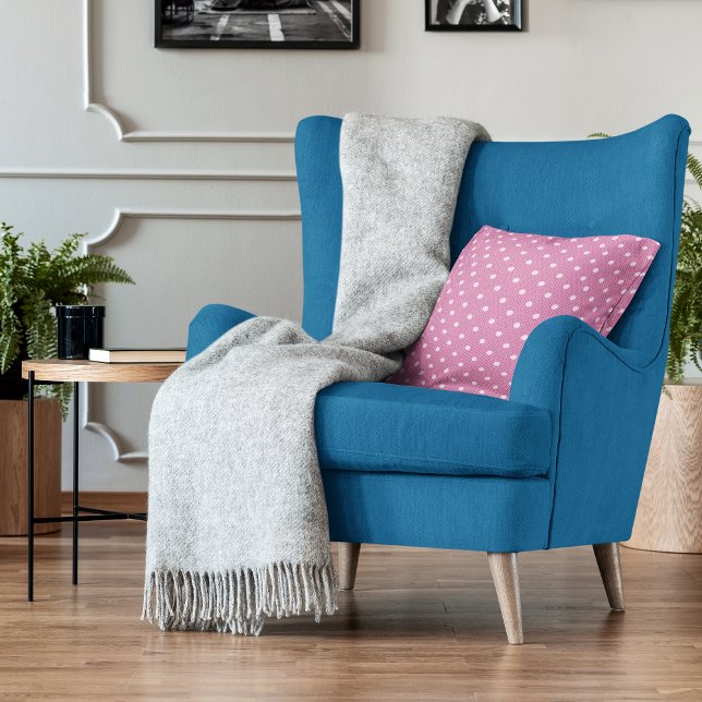Dotty Delight Pink Cushion (A Dotty Delight Pink Throw Pillow is on the chair.)