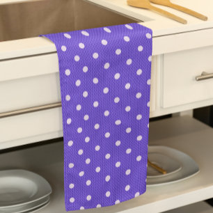 Dotty Delight purple Tea Towel