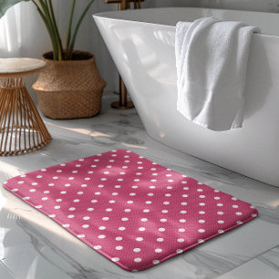 Dotty Delight Red Bath Mat