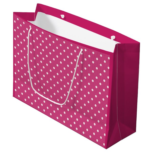  Dotty Delight Red Large Gift Bag (Front Angled)