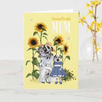 Dotty Dog Blooming Beautiful Mom Sunflower Card