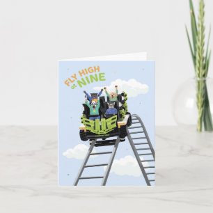 Dotty Dog Fly High Rollercoaster Ninth Birthday Card