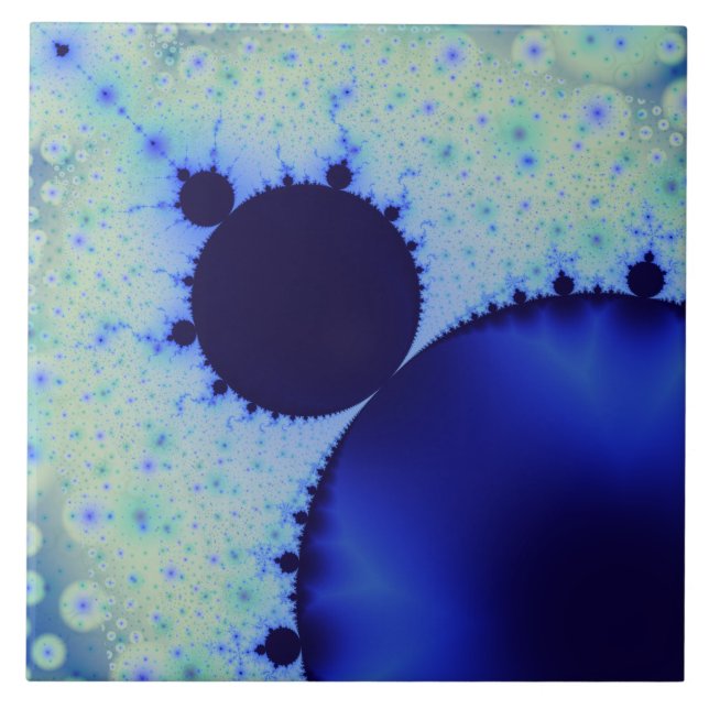 Dotty Mandelbrot Ceramic Tile (Front)