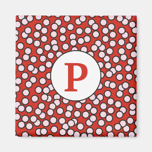 Dotty Monogram Pattern Magnet