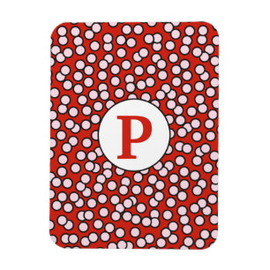 Dotty Monogram Pattern Magnet