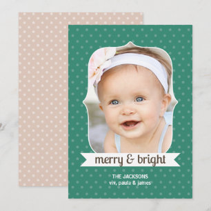 Dotty over Christmas Ultramarine Photo Holiday Card