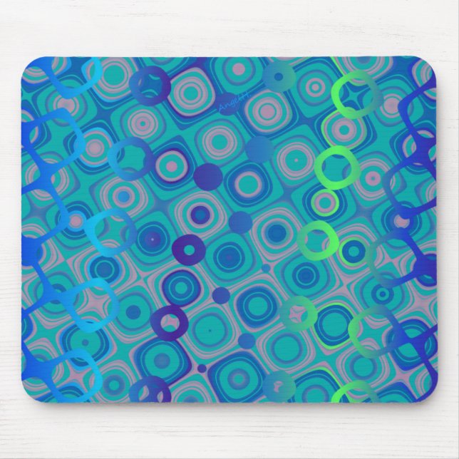 Dotty Pretty Blue 1 AH2009 Mouse Pad (Front)