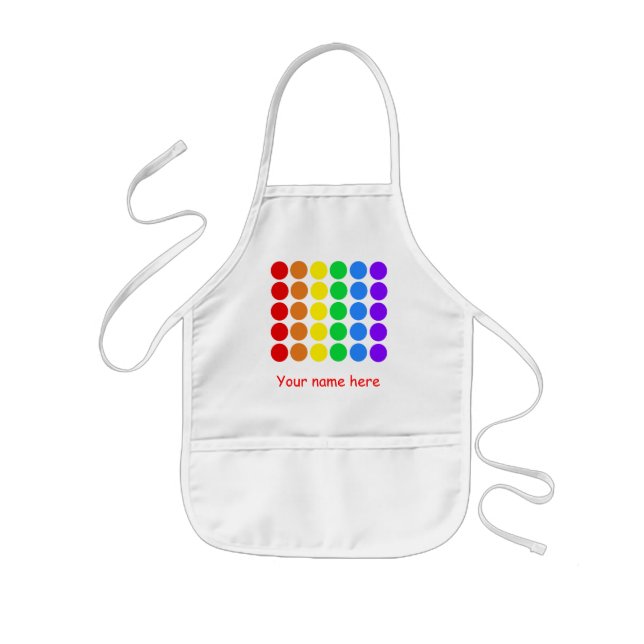 Dotty rainbow kids apron (Front)