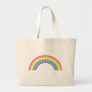 Dotty Rainbow Large Tote Bag