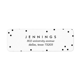 Dotty Return Address Sticker // Black & White