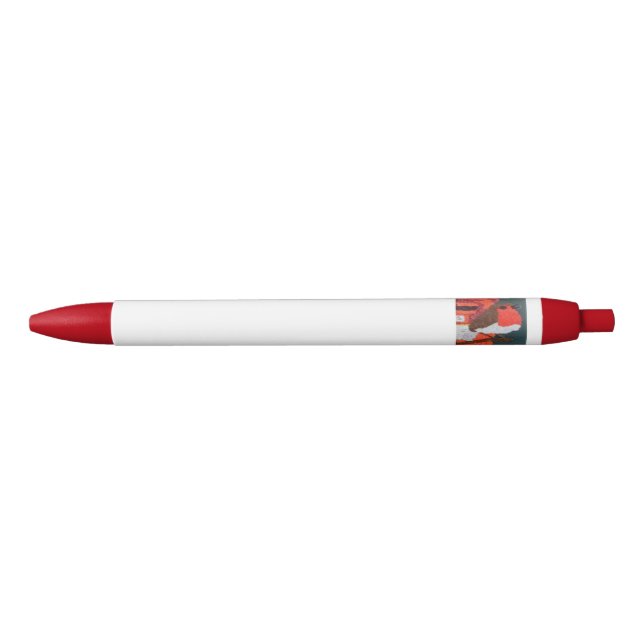 Dotty Robin Red Trim Pen (Front)