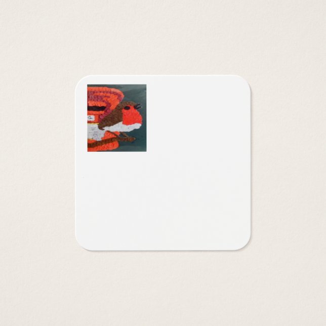 Dotty Robin Square Business Card (Front)