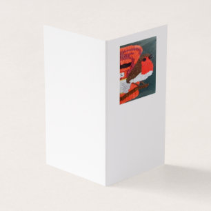 Dotty Robin Vertical Folded Business Card