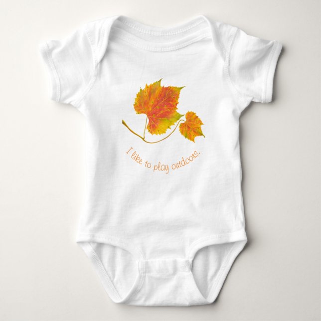 Dotty Spotty Fall on a Baby Bodysuit (Front)