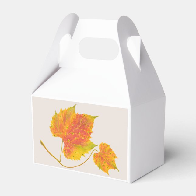 Dotty Spotty Fall on a Gable Favour Box (Front Side)