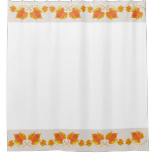 Dotty Spotty Fall on a Shower Curtain