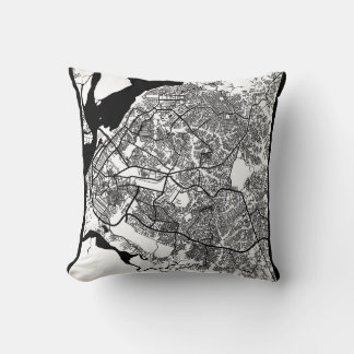 Douala Cameroon City Map Cushion