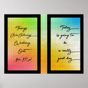 Double Affirmations for Positive Thinking  Poster