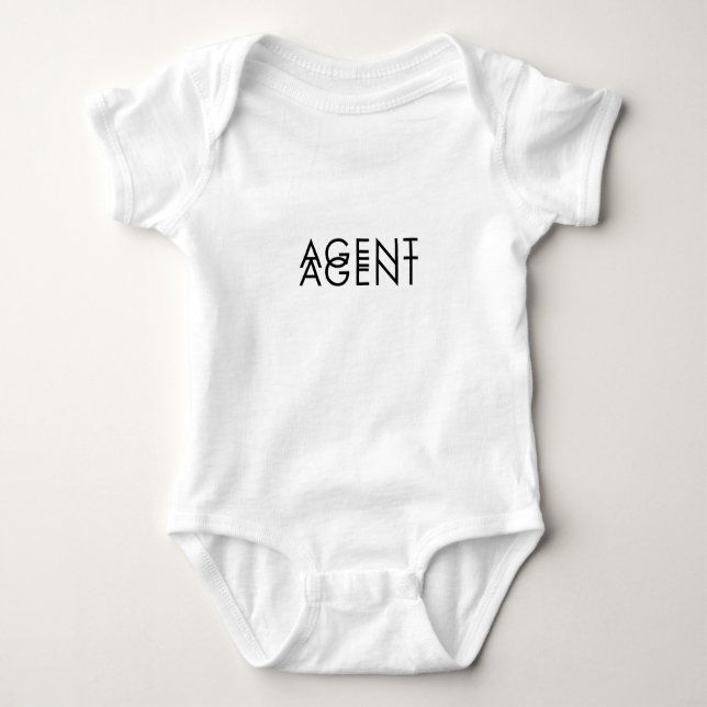 Double Agent Pictogram Baby Bodysuit (Front)