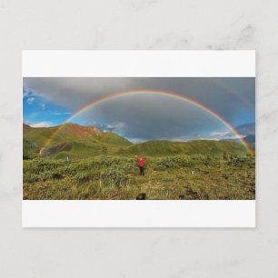 Double Alaskan rainbow, real photo! Postcard