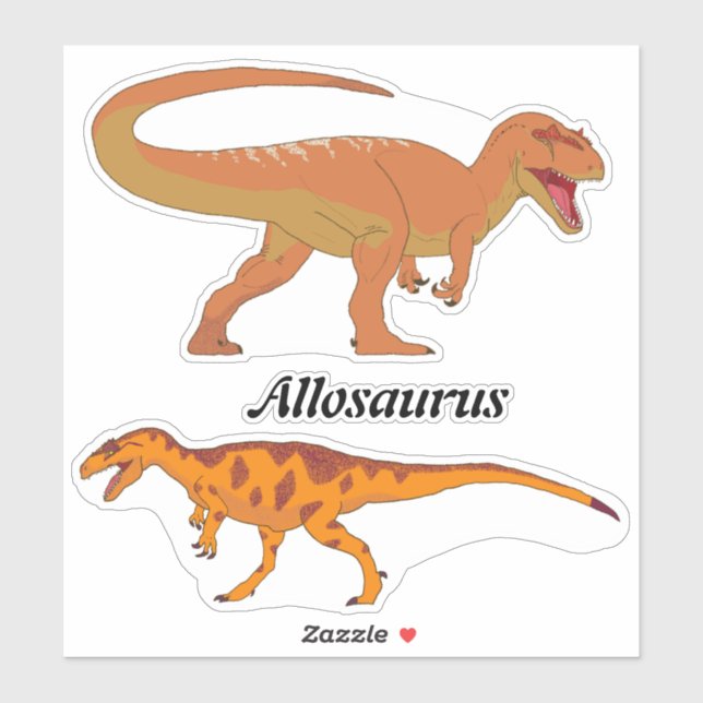 Double Allosaurus Sticker Sheet (Sheet)