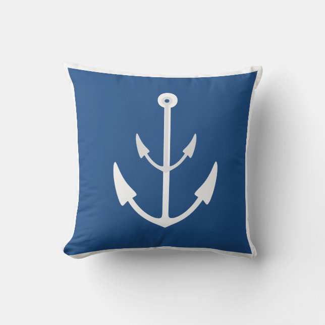double anchor beach wedding custom bride groom cushion (Front)