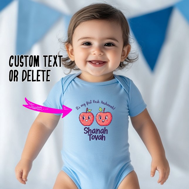  🍎Double Apple Jo with custom text Baby Bodysuit (🍎Double Apple Jo with custom text Baby Bodysuit)