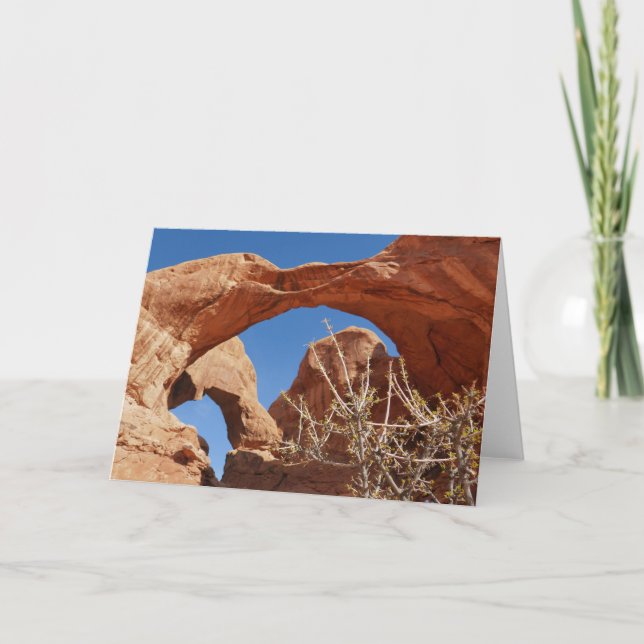 Double Arch at Arches National Park Card (Front)