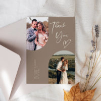 Double Arch Brown Wedding Photo