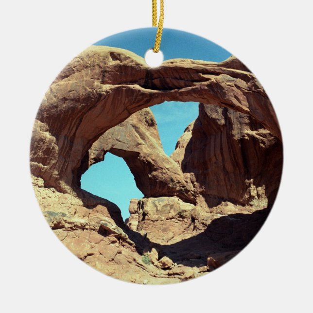 Double Arch Ceramic Tree Decoration (Front)