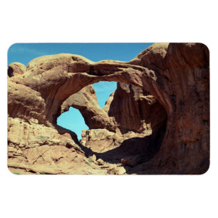 Double Arch Desert Landscape Photo Magnet