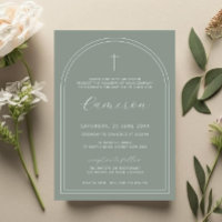 Double arch simple cross sage christening baptism