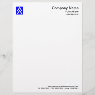 Double Arrow - Blue Letterhead Template