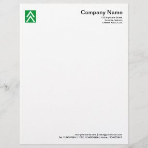 Double Arrow - Grass Green Letterhead Design