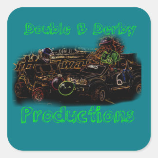 Double B Derby Productions Square Sticker
