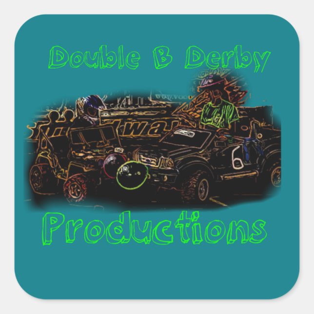 Double B Derby Productions Square Sticker (Front)