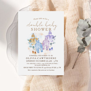  Double Baby Shower Invite Cute Modern Baby Shower