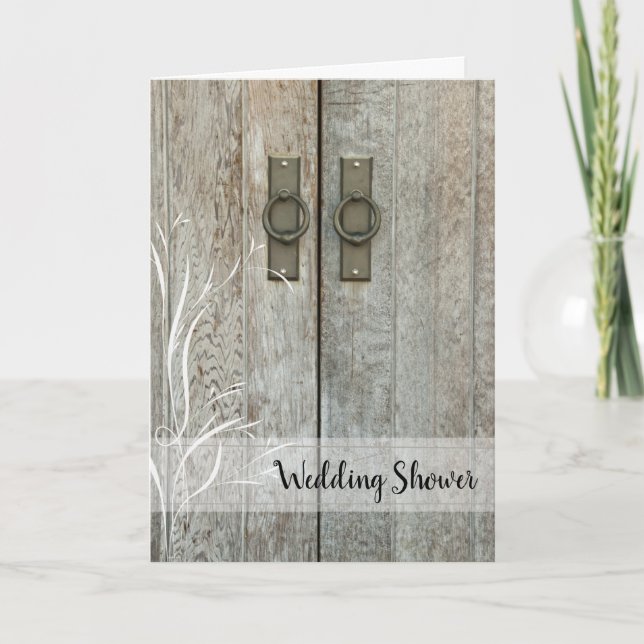 Double Barn Door Country Wedding Shower Invitation (Front)